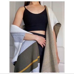 F21 Multicolor Striped Sleeveless Cardigan